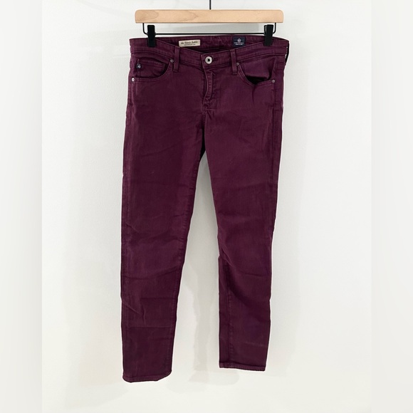 AG Adriano Goldschmied The Stevie Ankle Jeans Purple Size 28R - Picture 2 of 6